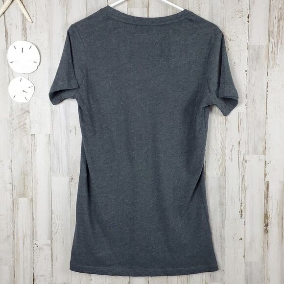 Mizzou Tigers V-neck Tee Shirt Gray Size Medium - Picture 2 of 7